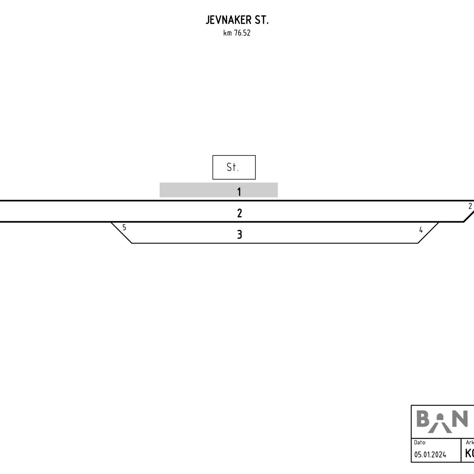 Track plan Jevnaker station