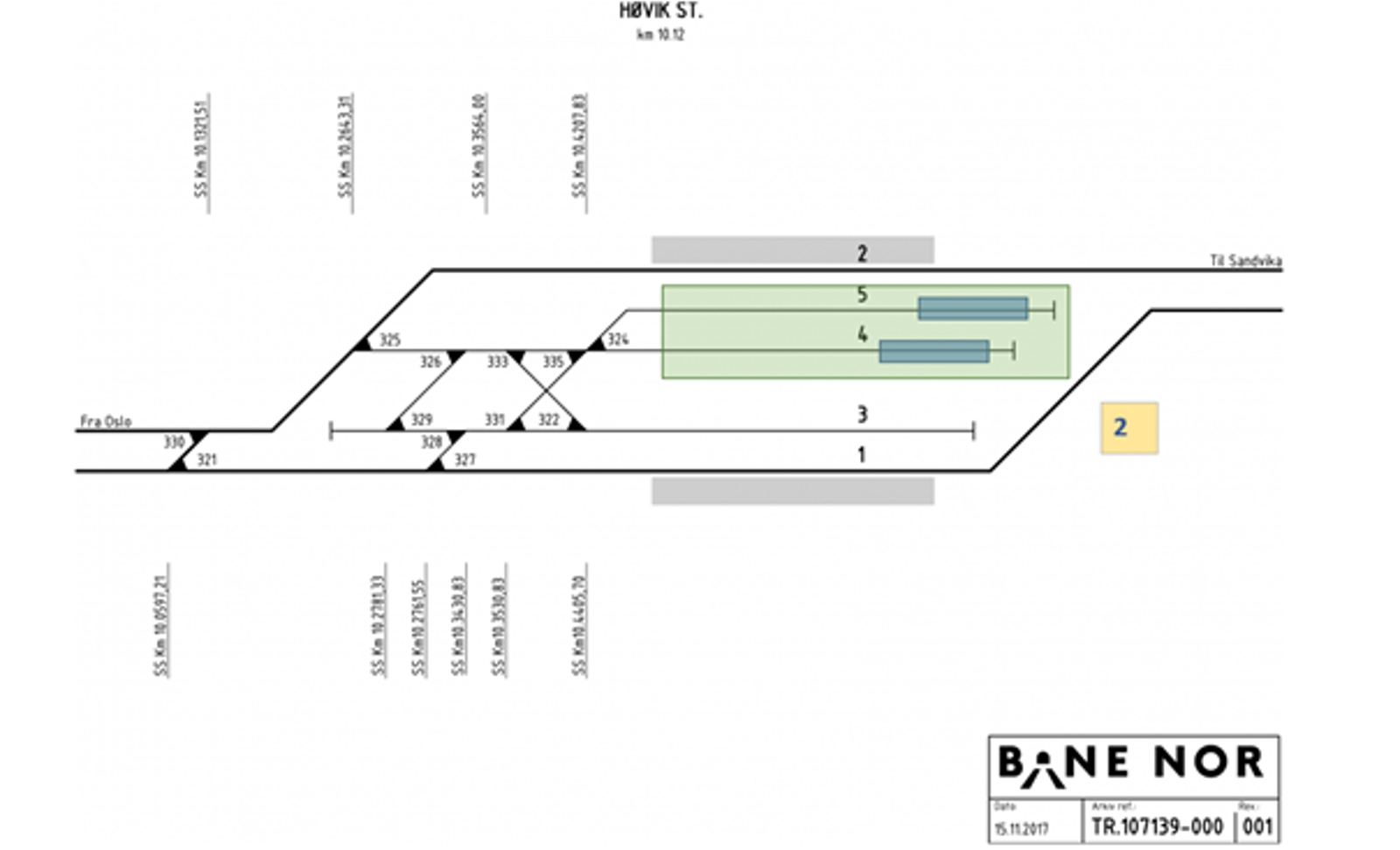 Sporplan Høvik hensetting