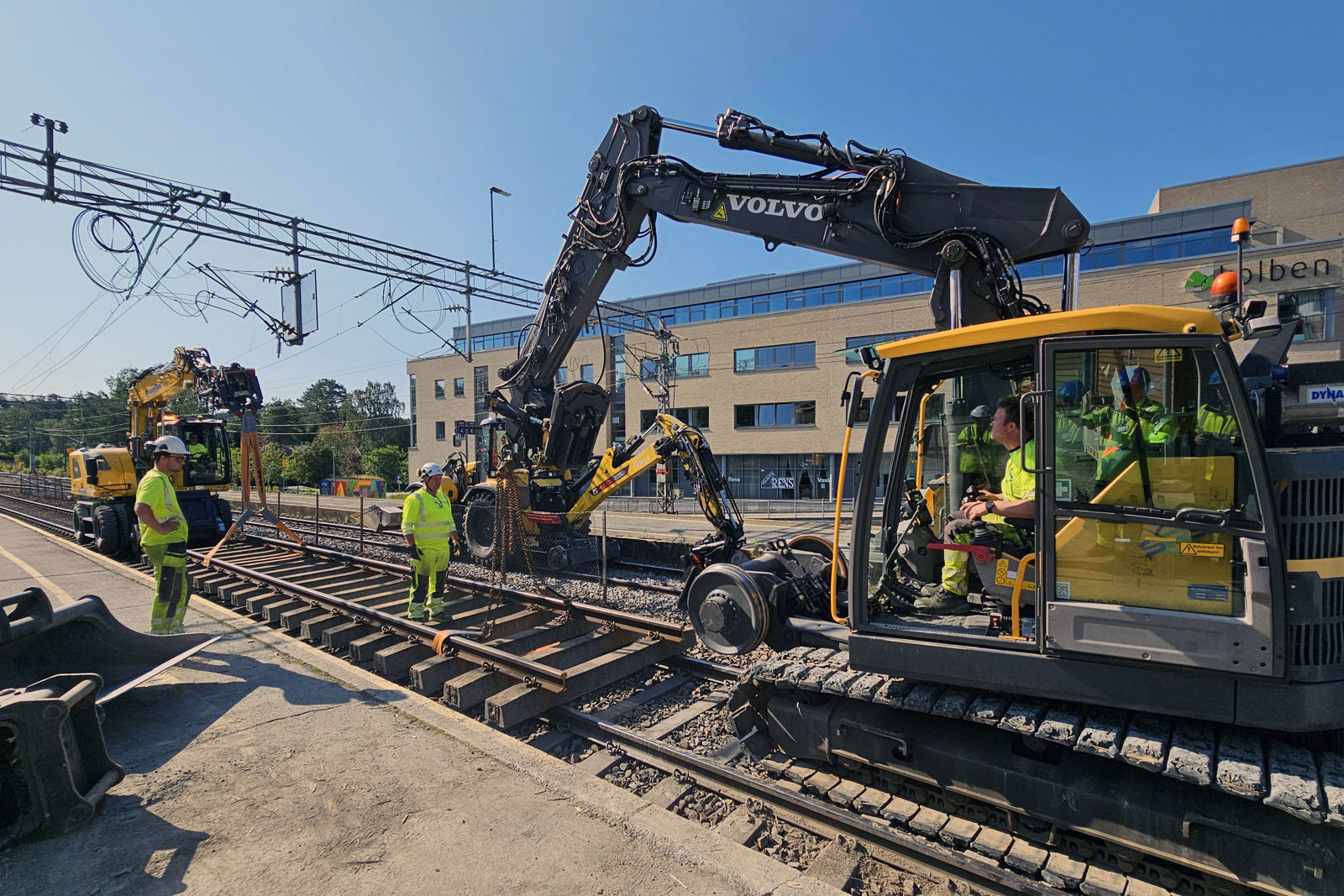 Arbeidsmaskin på jernbanespor