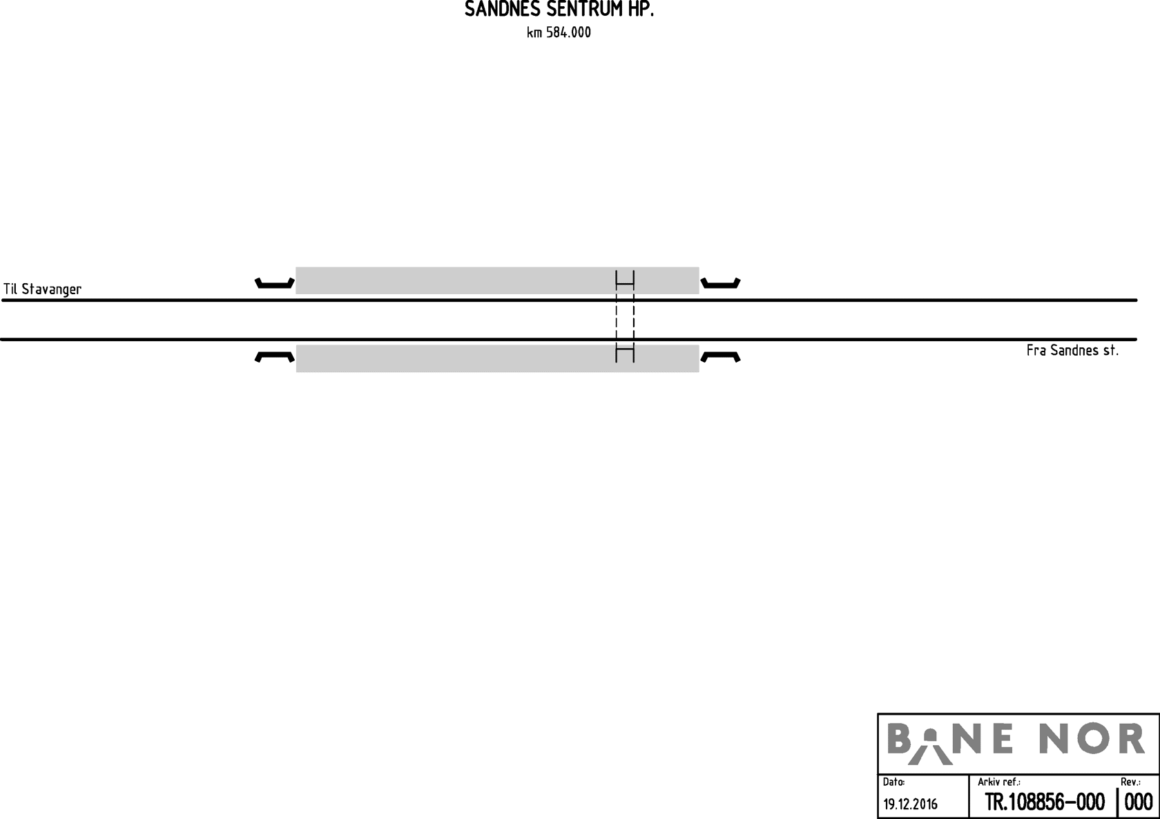 Track plan Sandnes sentrum station