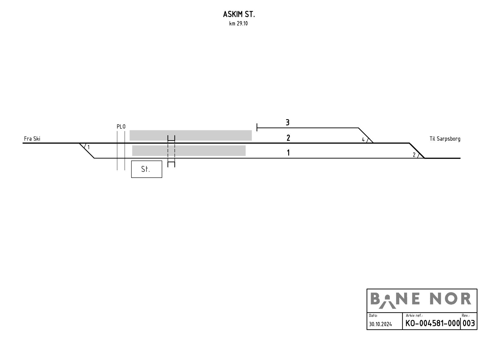 Track plan Askim station