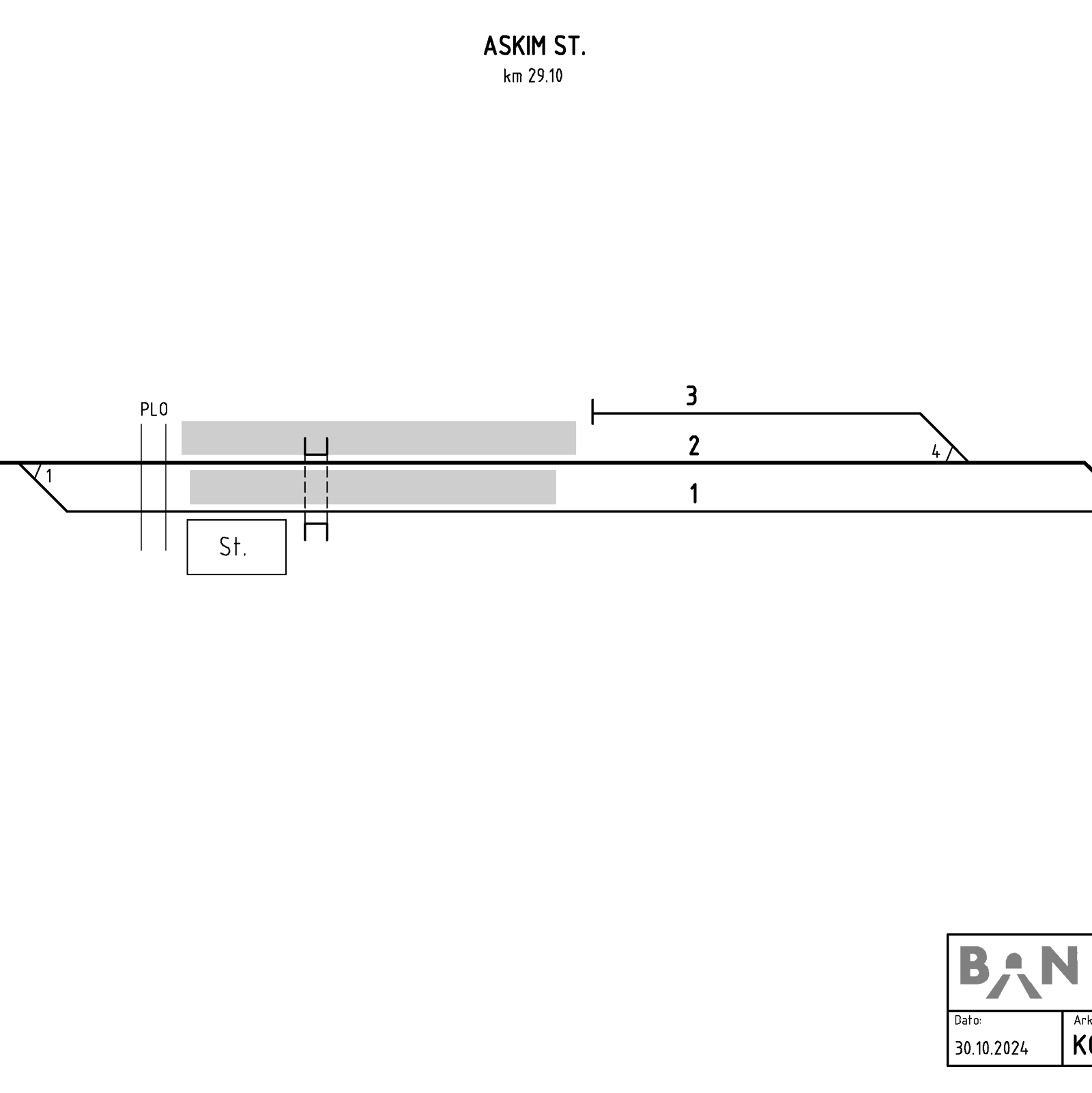 Track plan Askim station