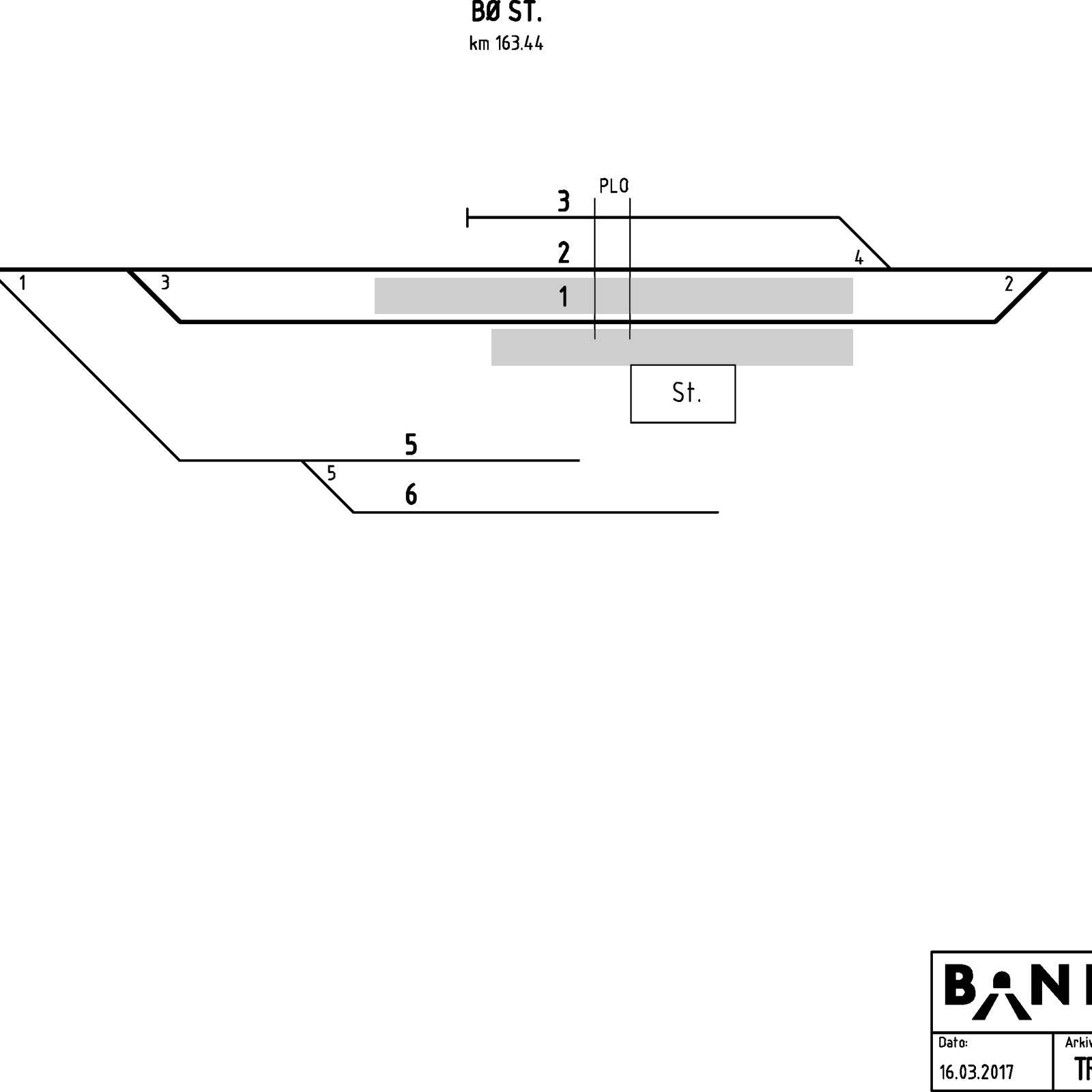 Track plan Bø station