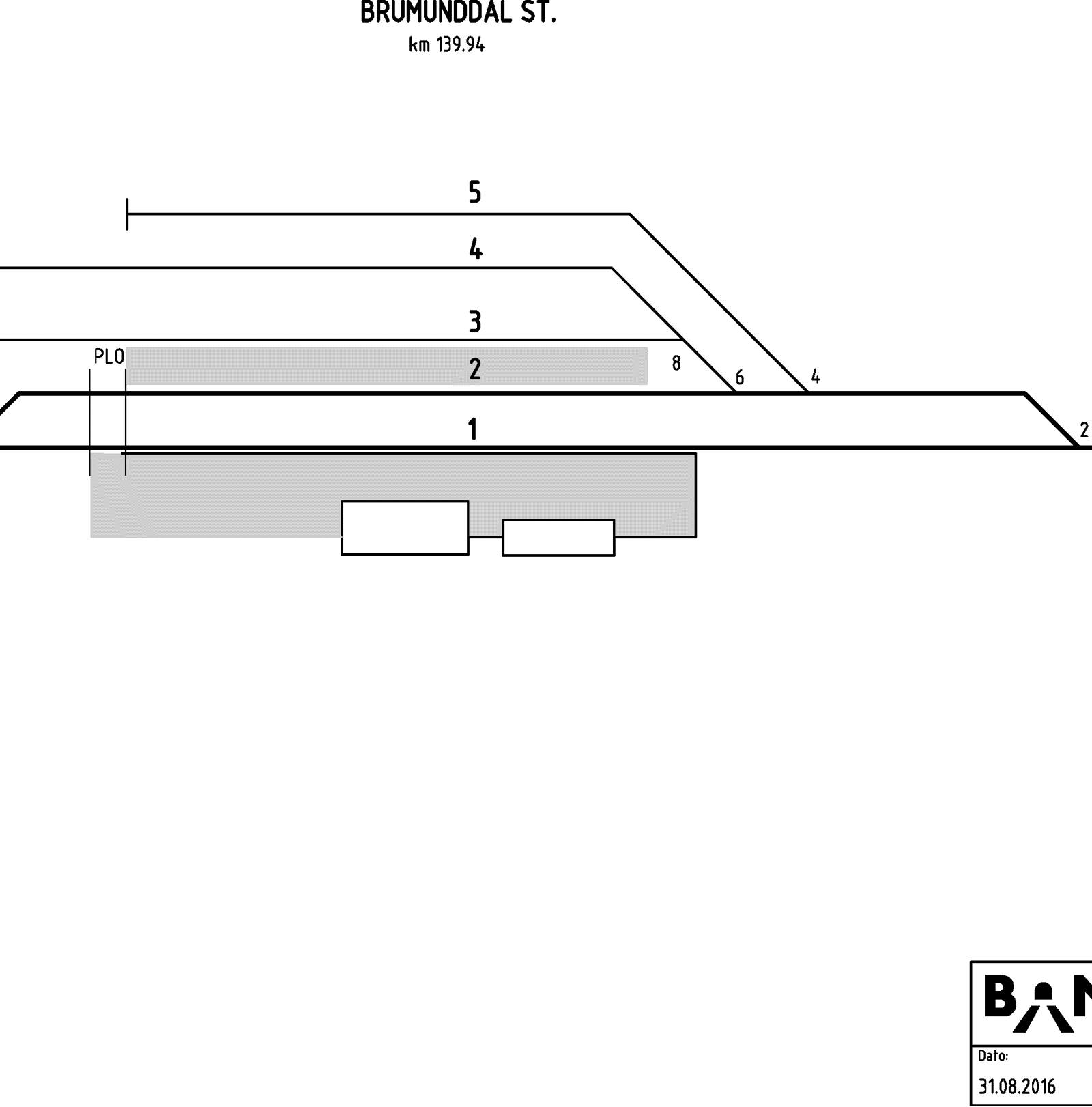Sporplan Brumunddal stasjon