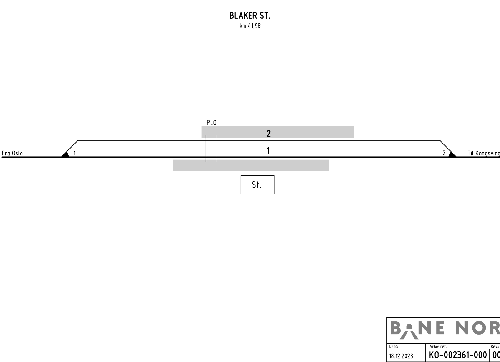 Track plan for Blaker station.