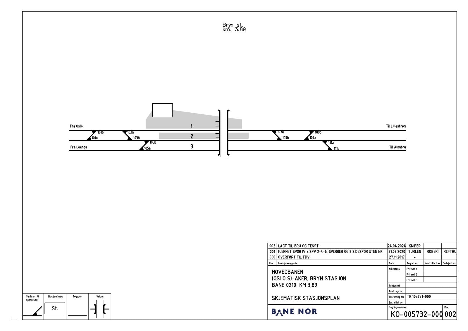 Track plan Bryn station