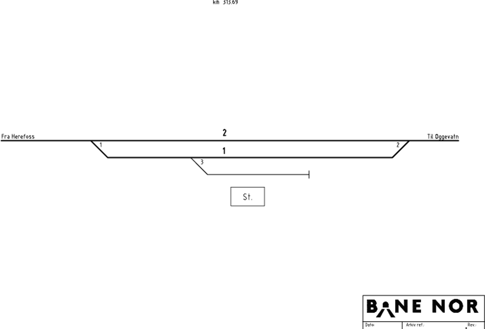 Track plan Fidjetun station