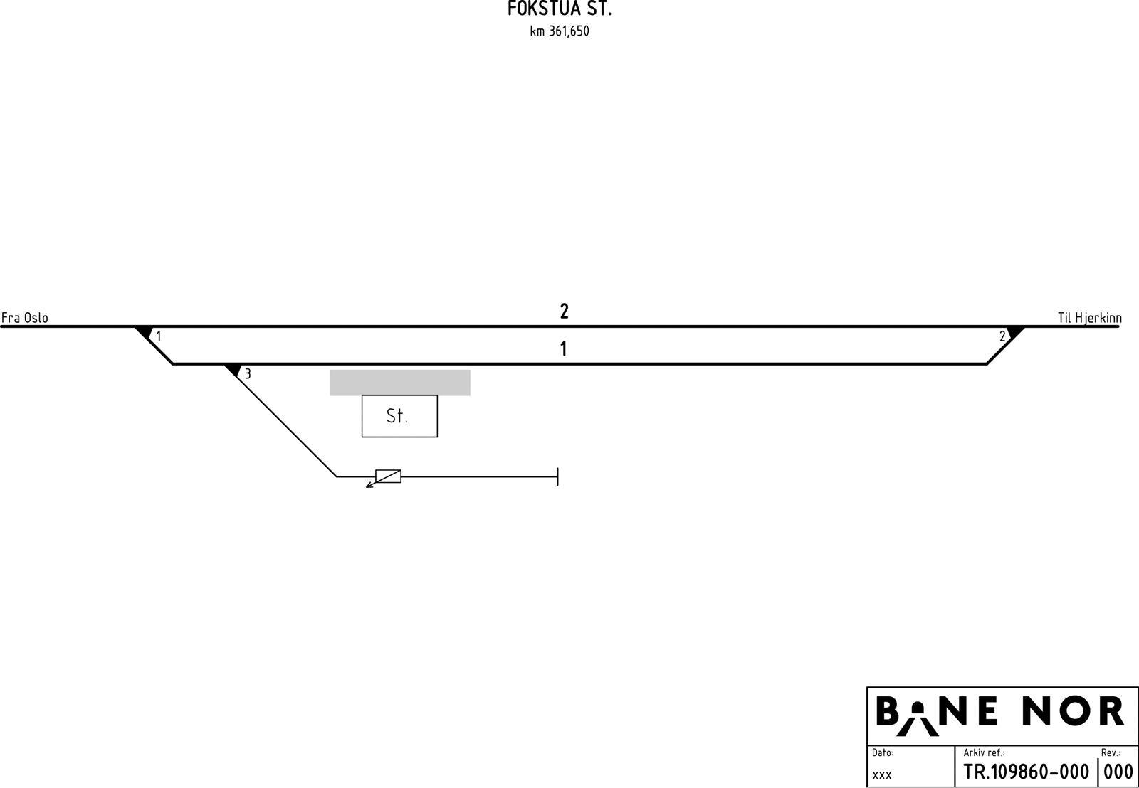 Sporplan Fokstua stasjon