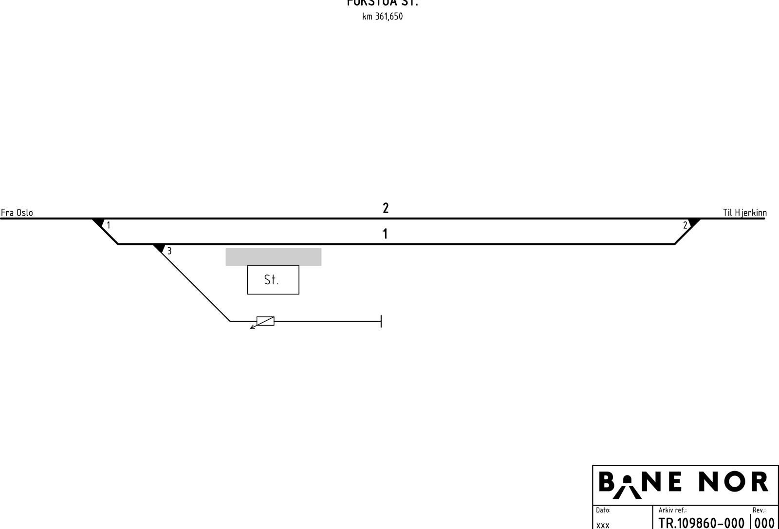 Track plan Fokstua station