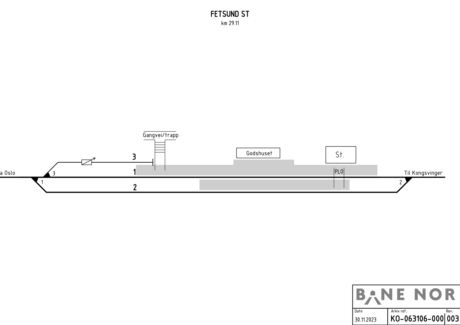 Track plan Fetsund station