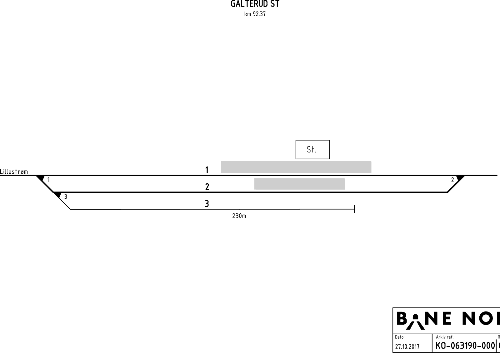 Track plan Galterud station