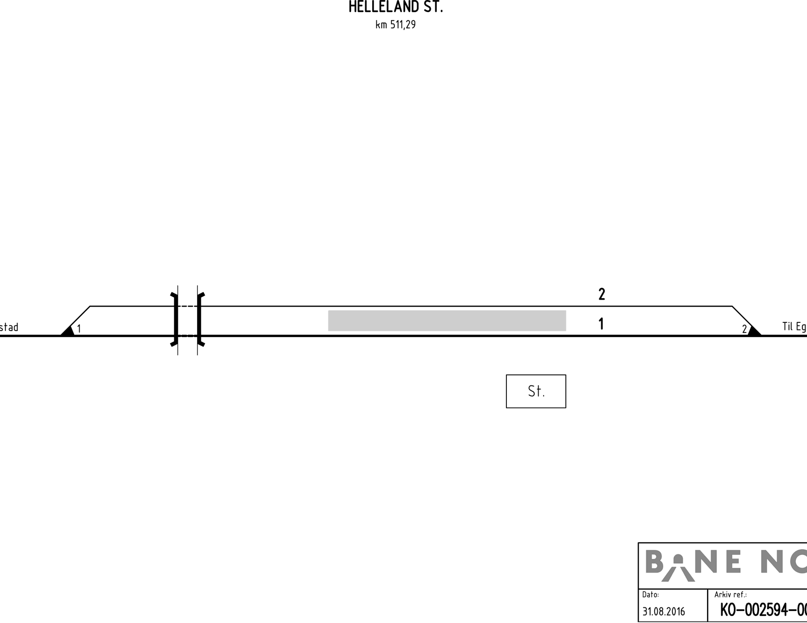Track plan Helleland station