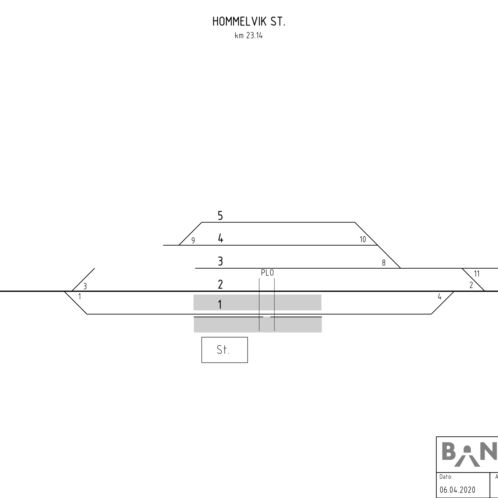 Track plan Hummelvik station