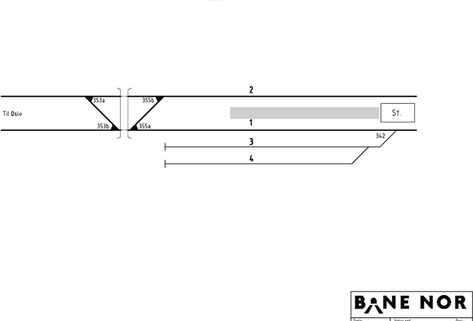 Track plan Hvalstad station