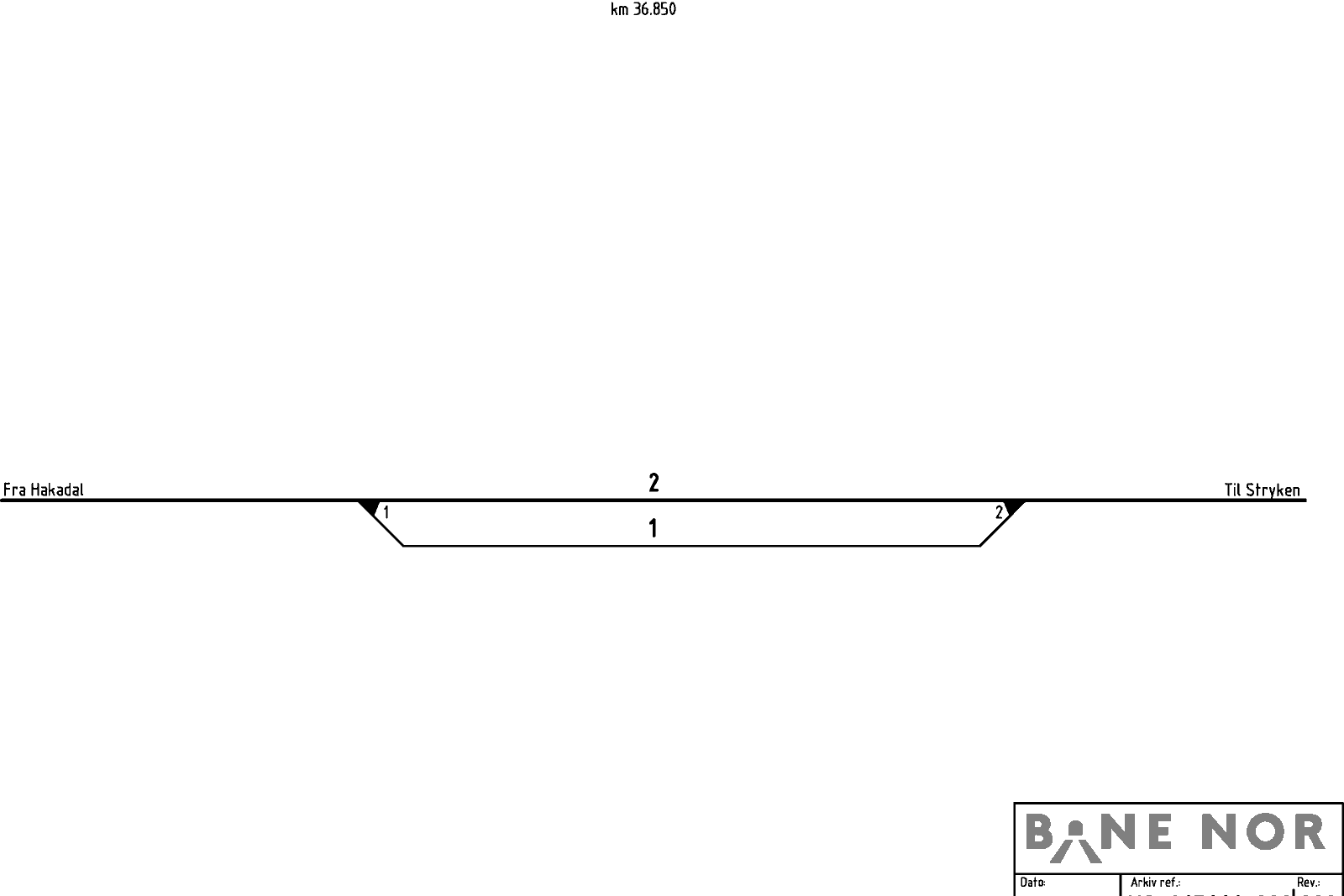Track plan Jensrud station