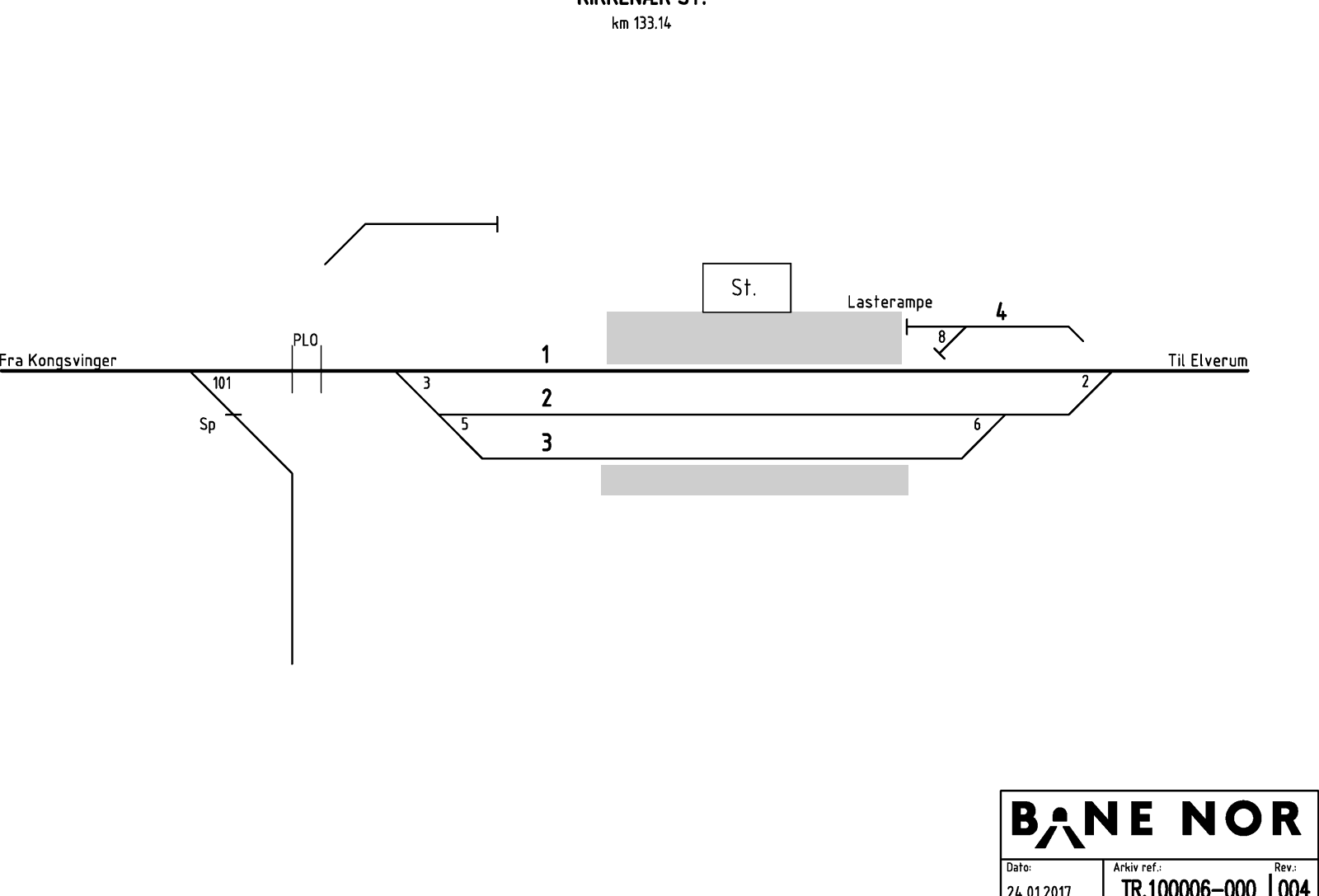 Track plan Kirkenær station