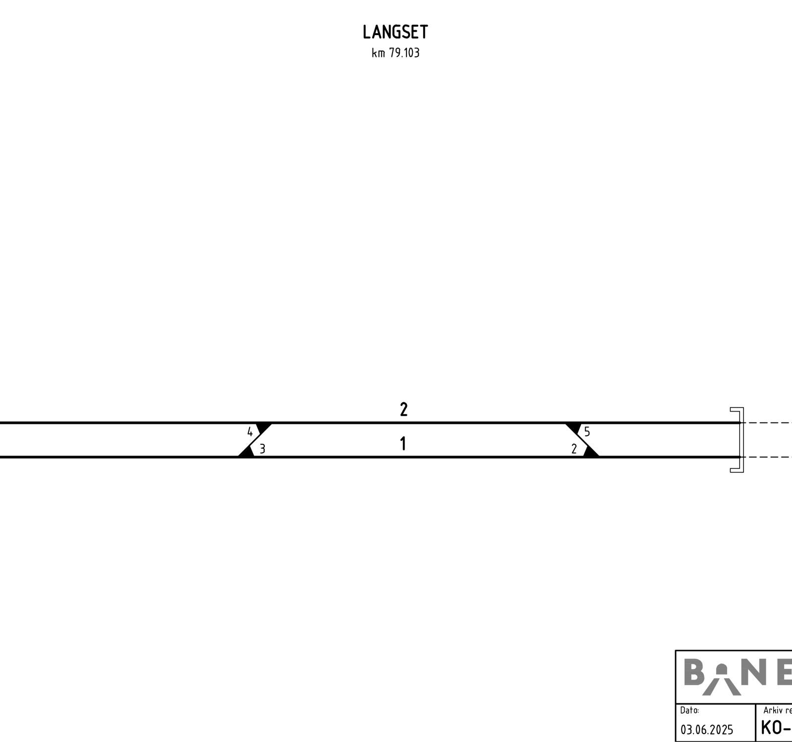 Track plan for Langset station