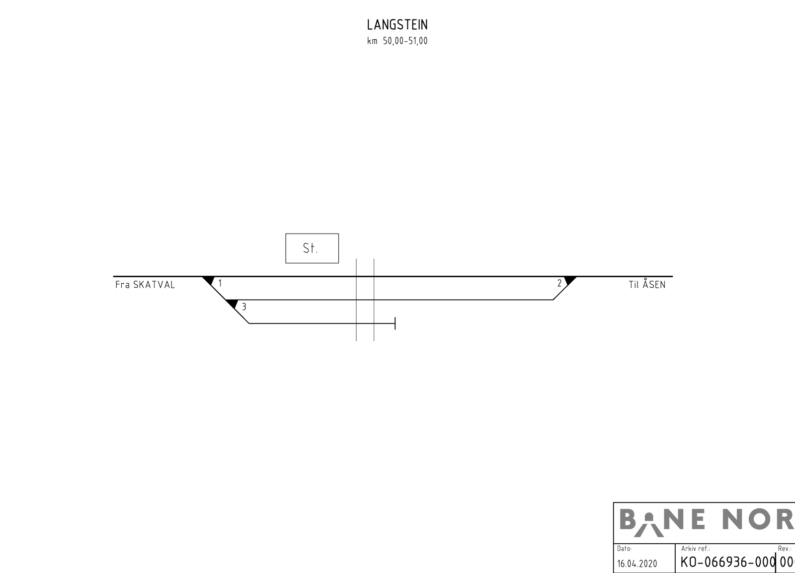 Track plan for Langstein station
