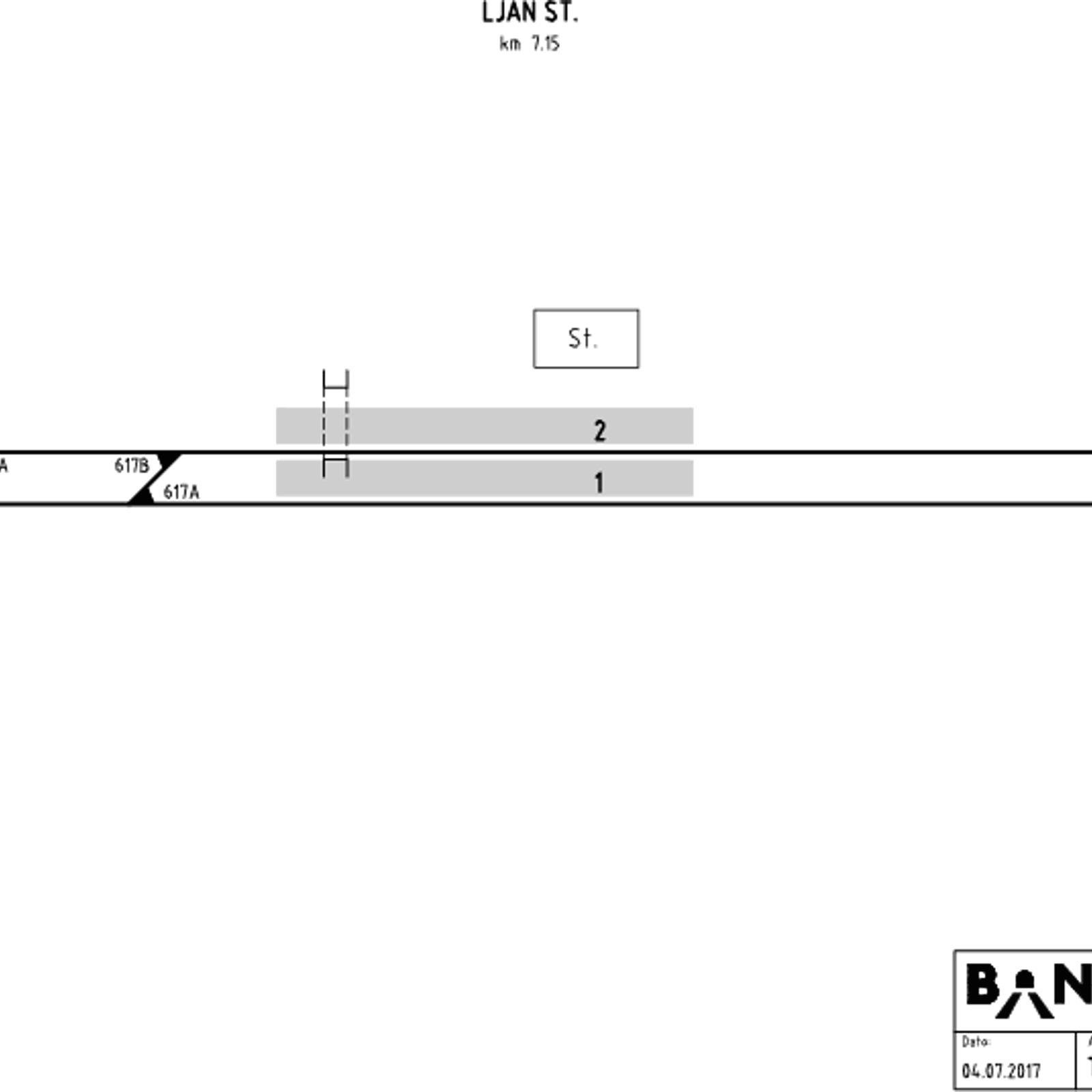 Track plan Ljan station