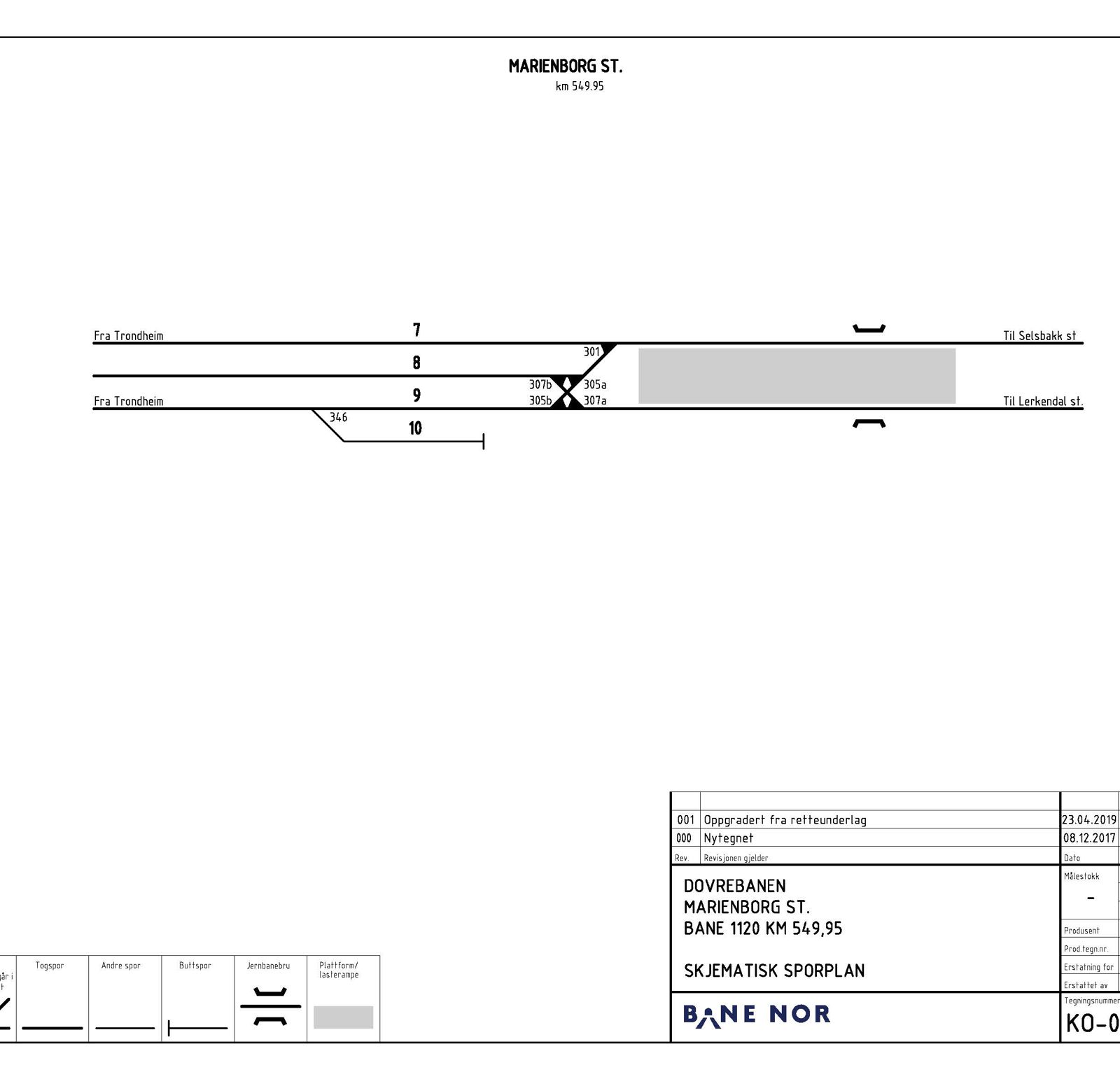 Track plan Marienborg station