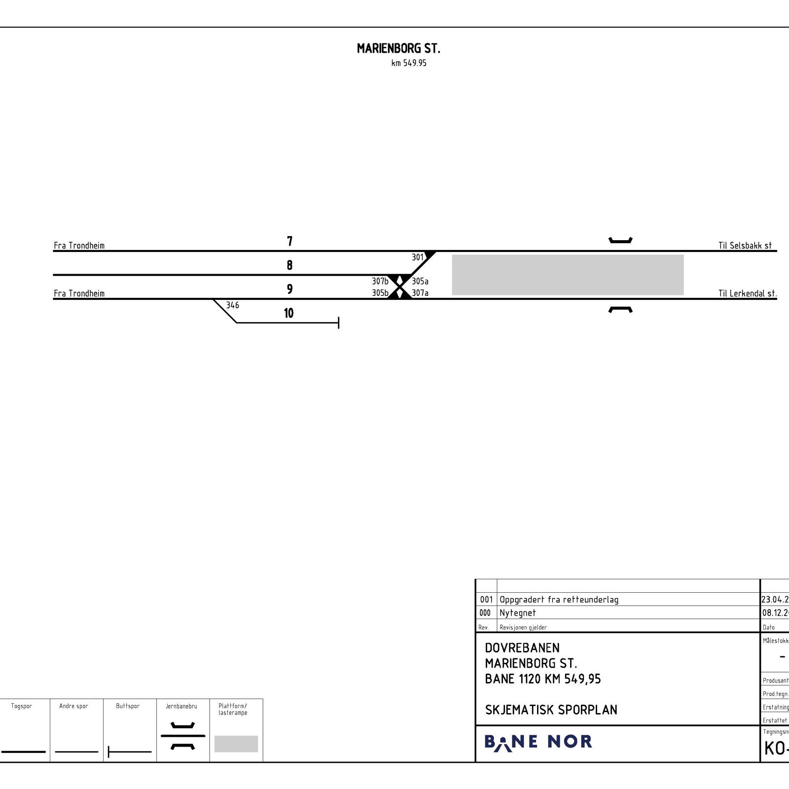 Track plan Marienborg station