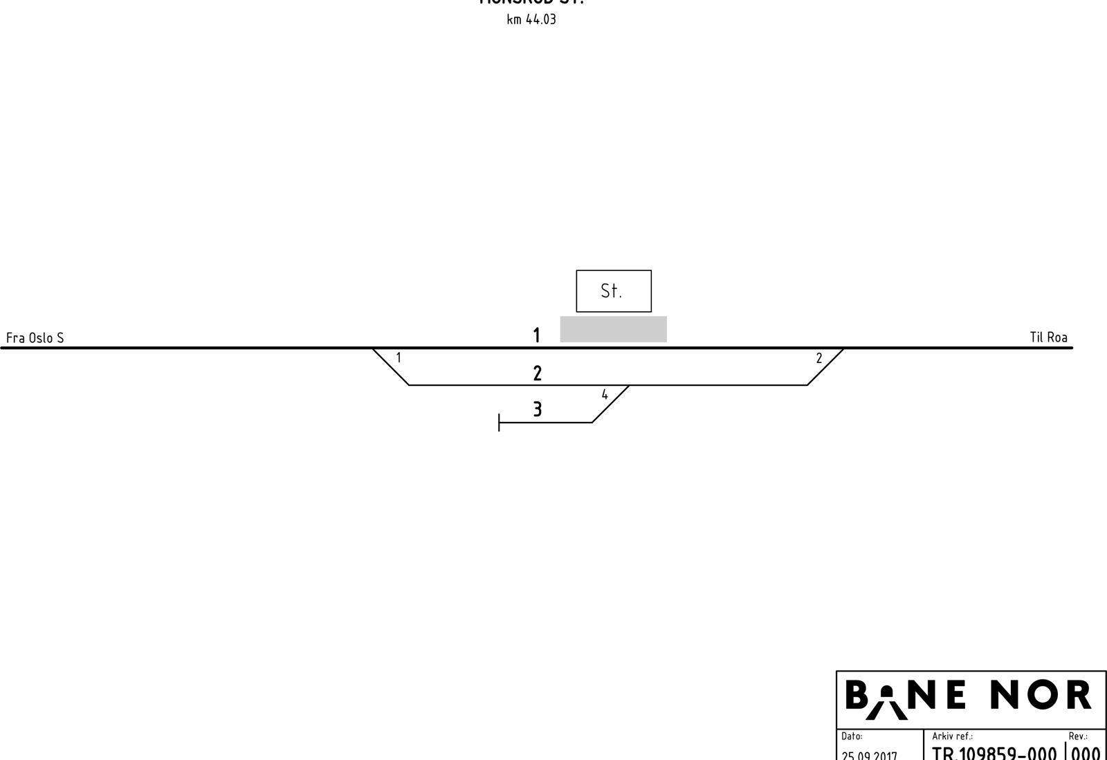 Track plan Monsrud station