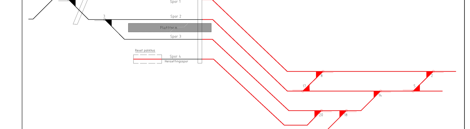 Track plan Moss station