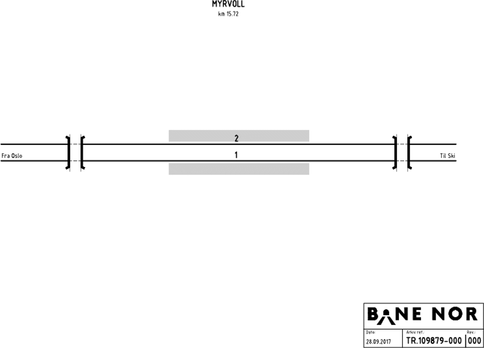 Sporplan Myrvoll stasjon
