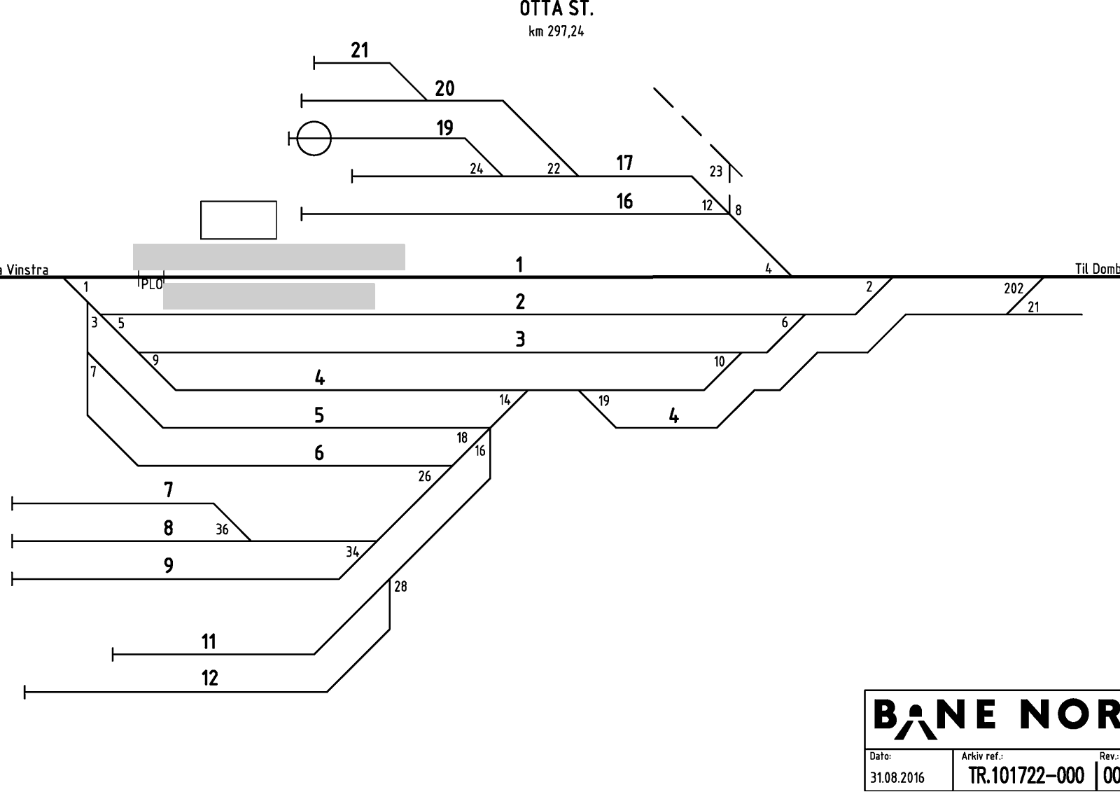 Track plan Otta station