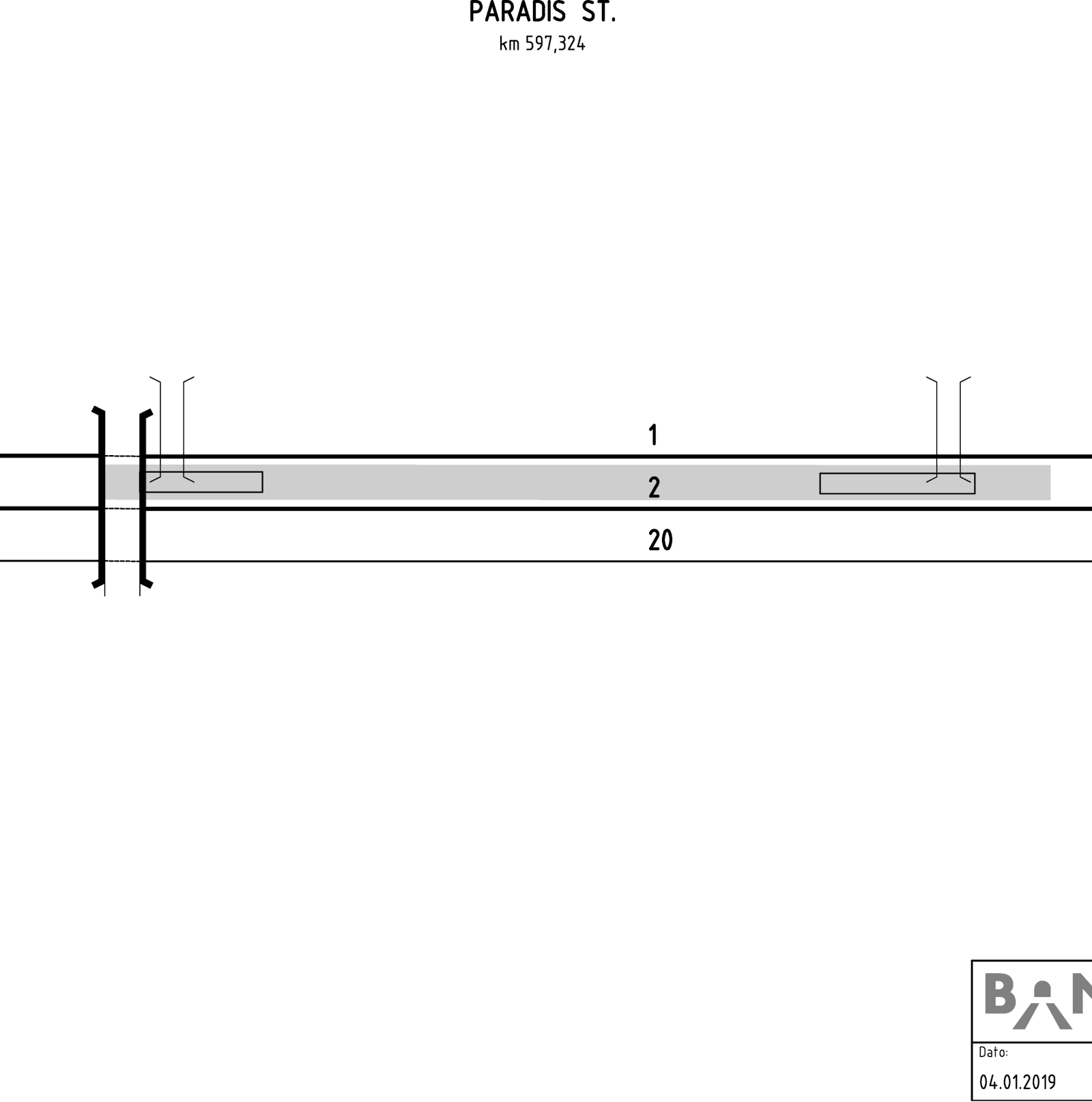 Track plan Paradis station