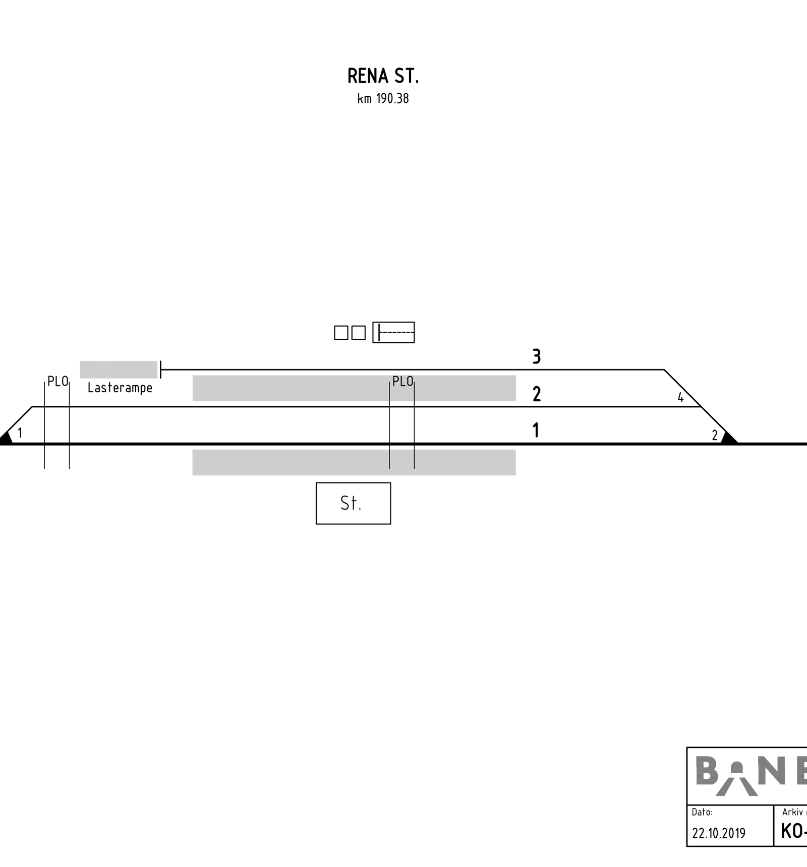 Track plan Rena station
