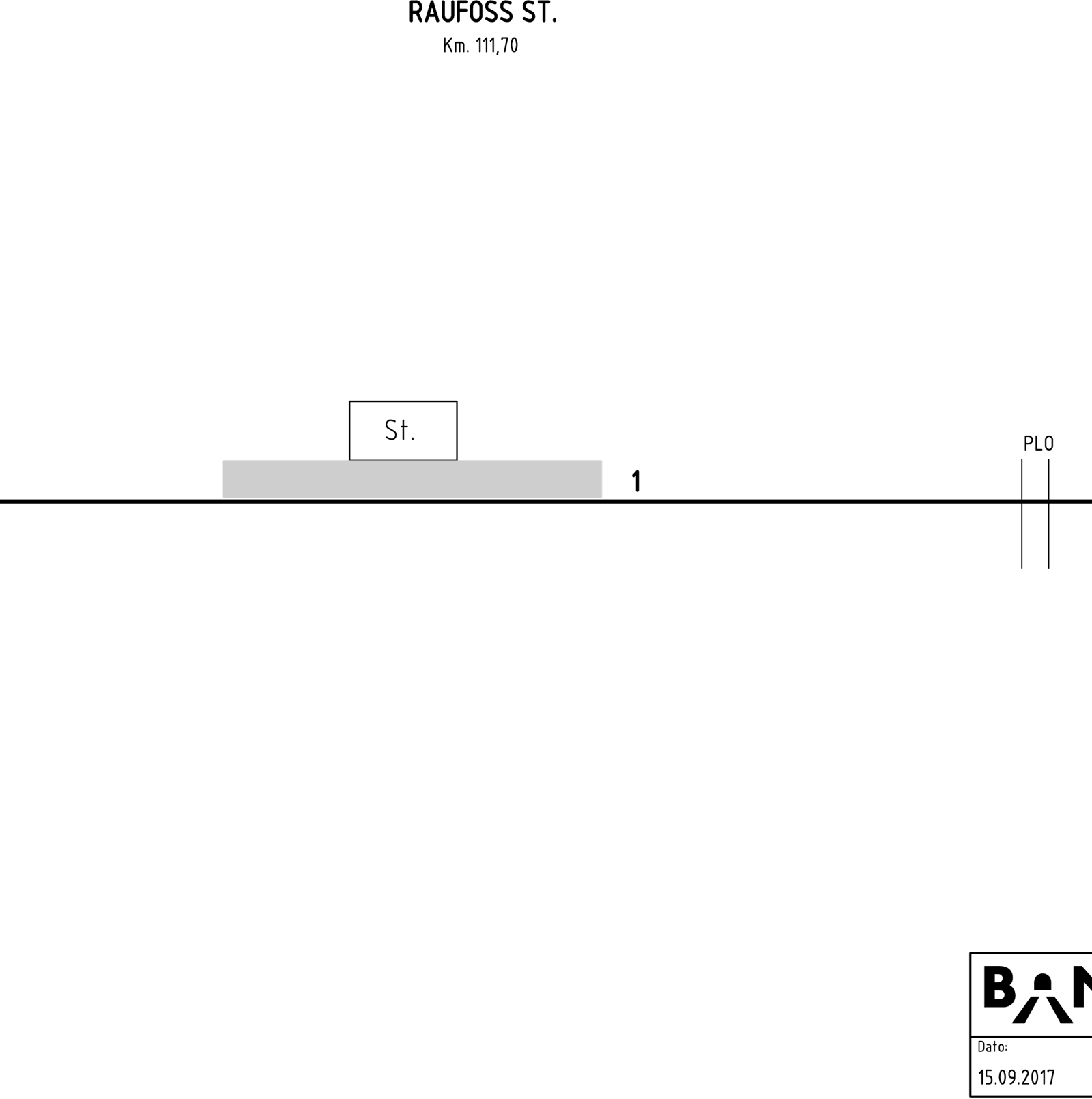 Track plan Raufoss station