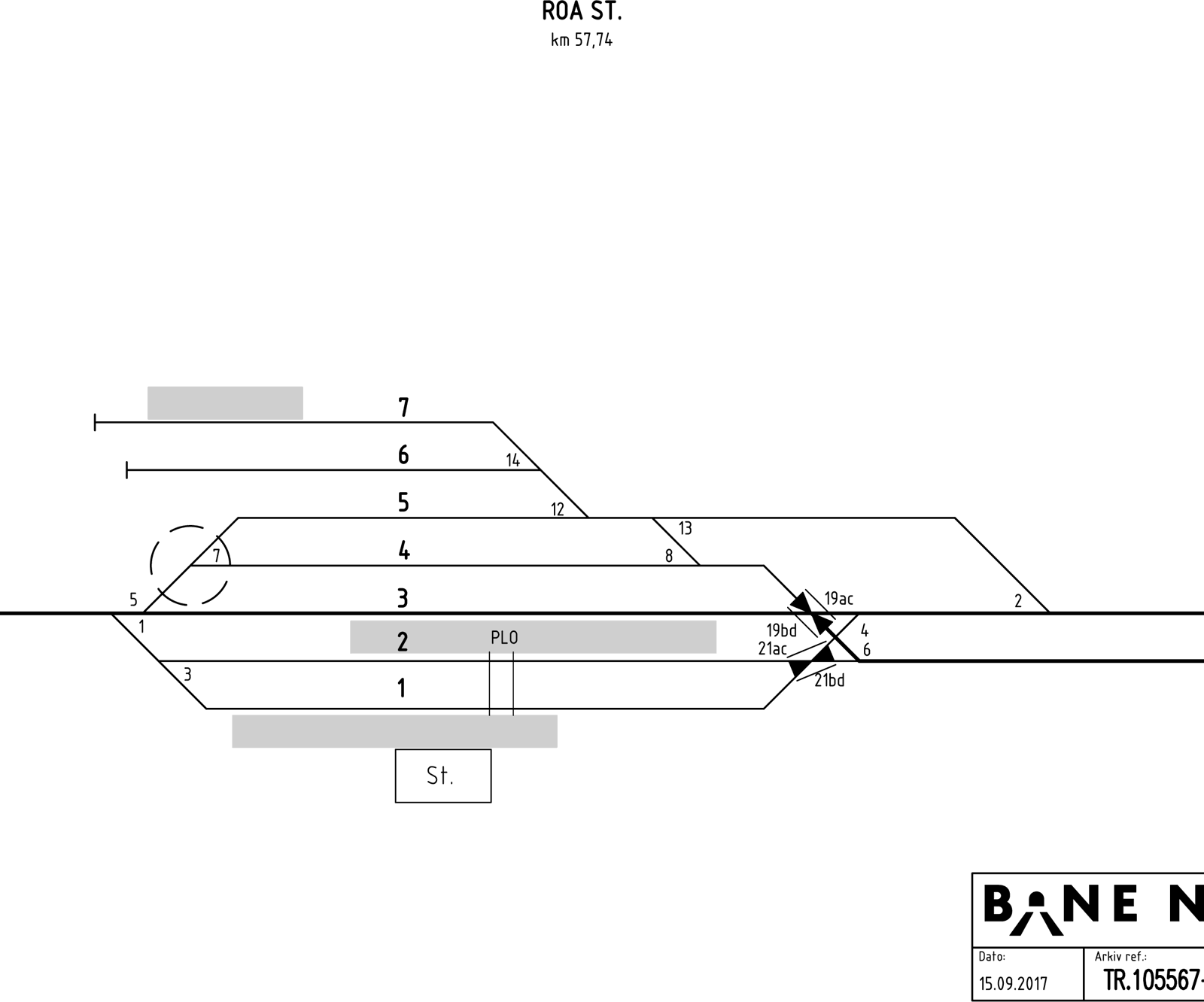 Track plan Roa station