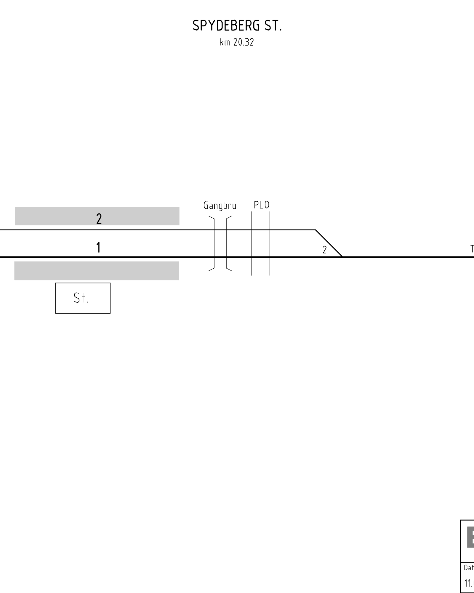Track plan Spydeberg station