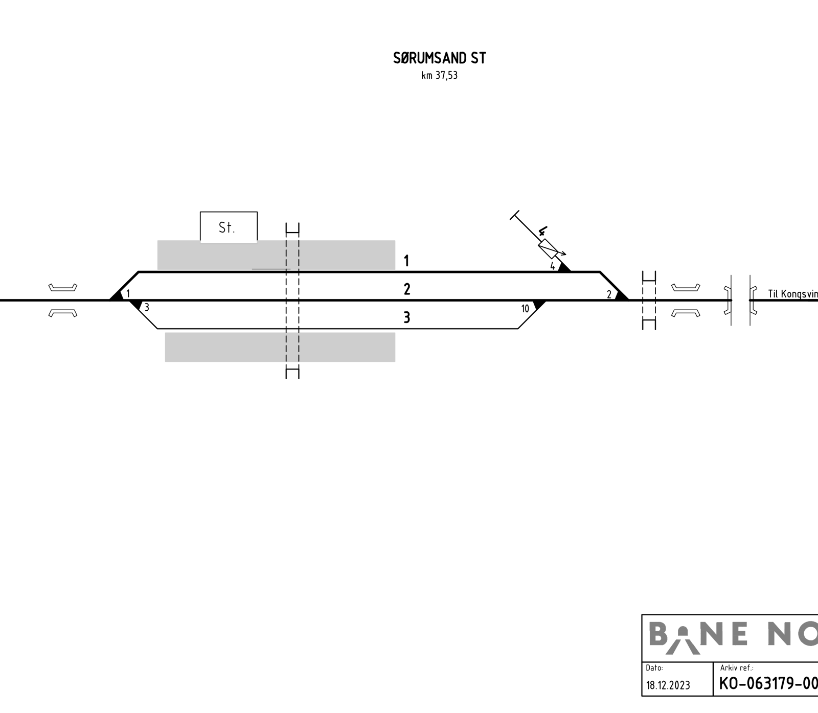 Track plan Sørumsand station