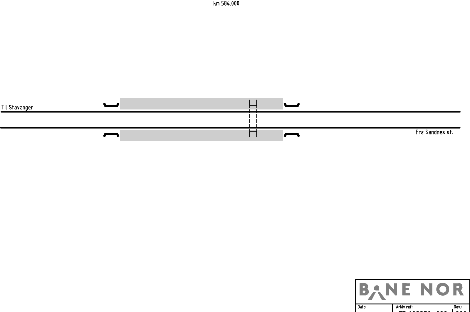 Track plan Sandnes sentrum station