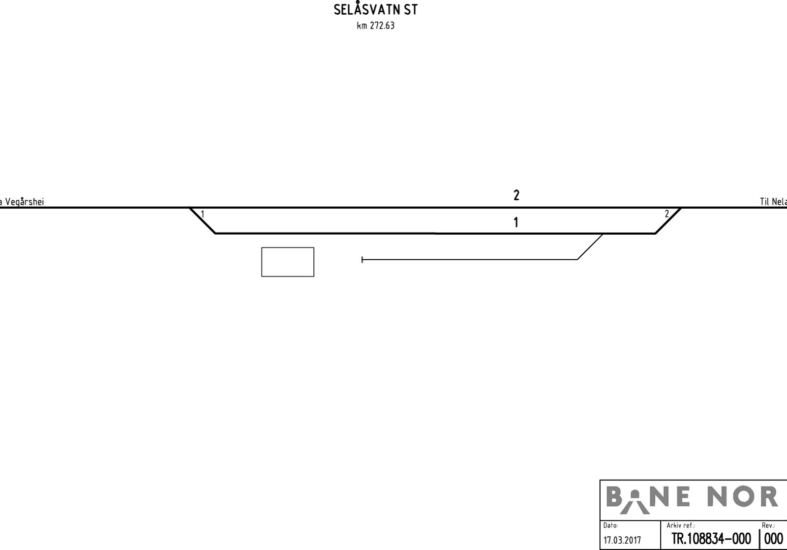 Track plan Selåsvatn station