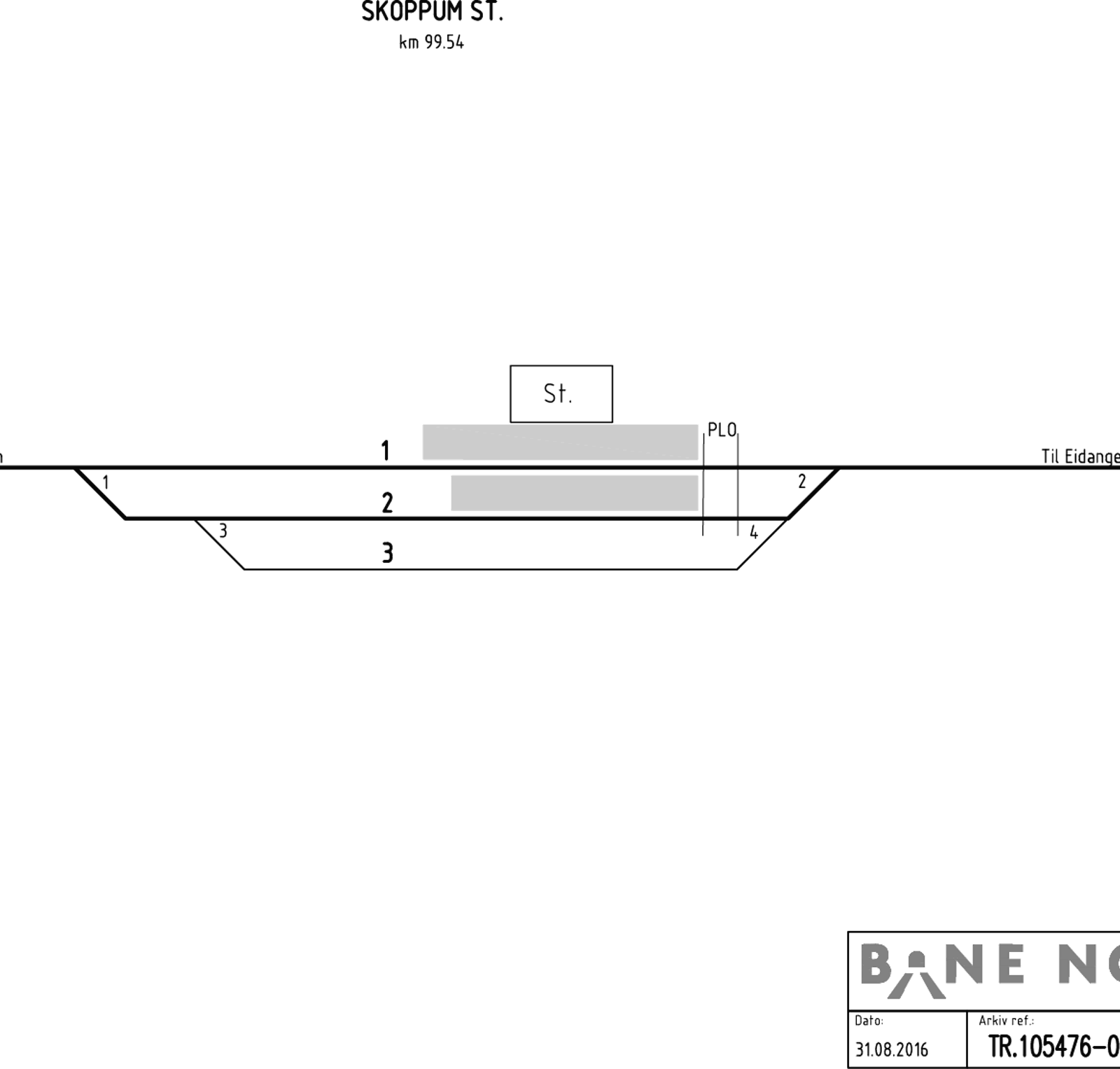 Track plan Skoppum station