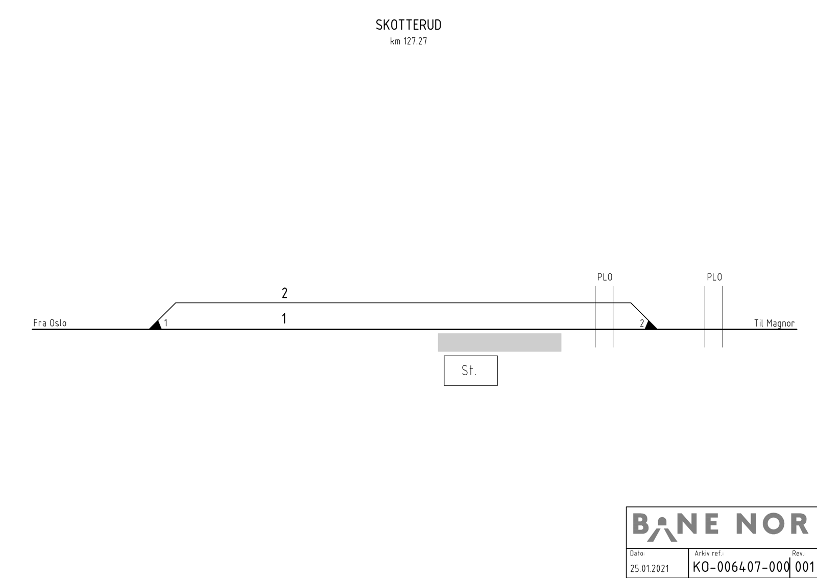 Track plan Skotterud station