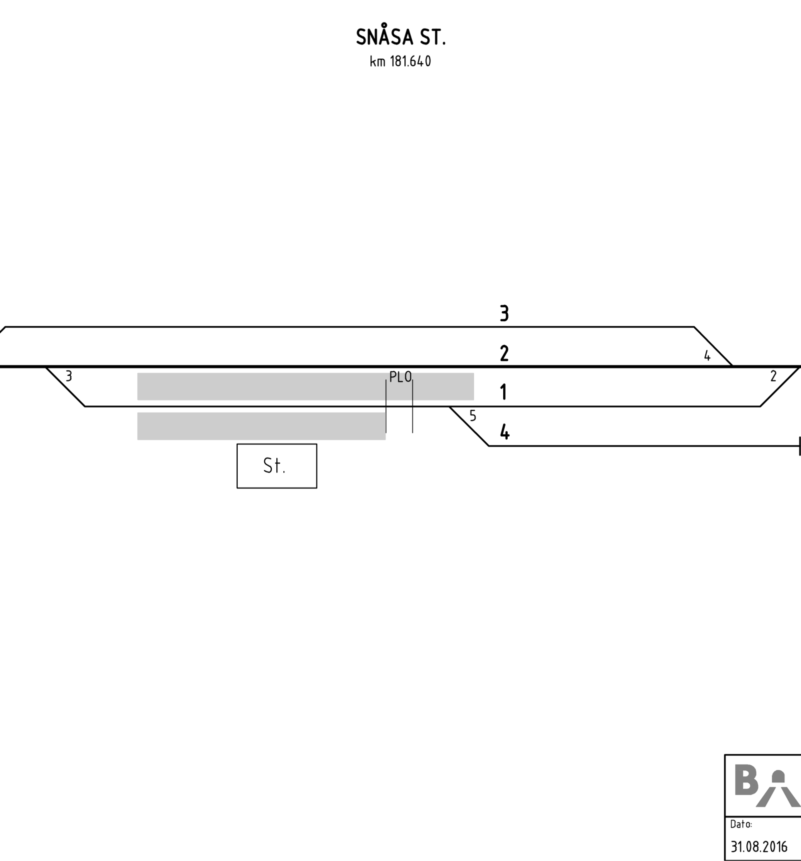 Track plan Snåsa station
