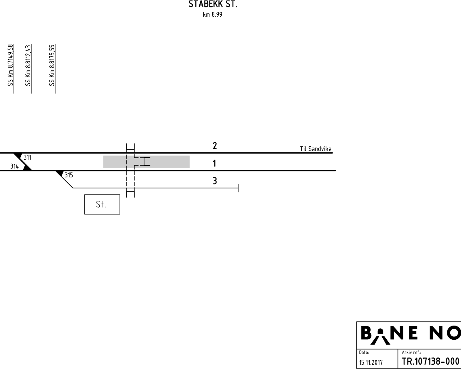 Track plan Stabekk station