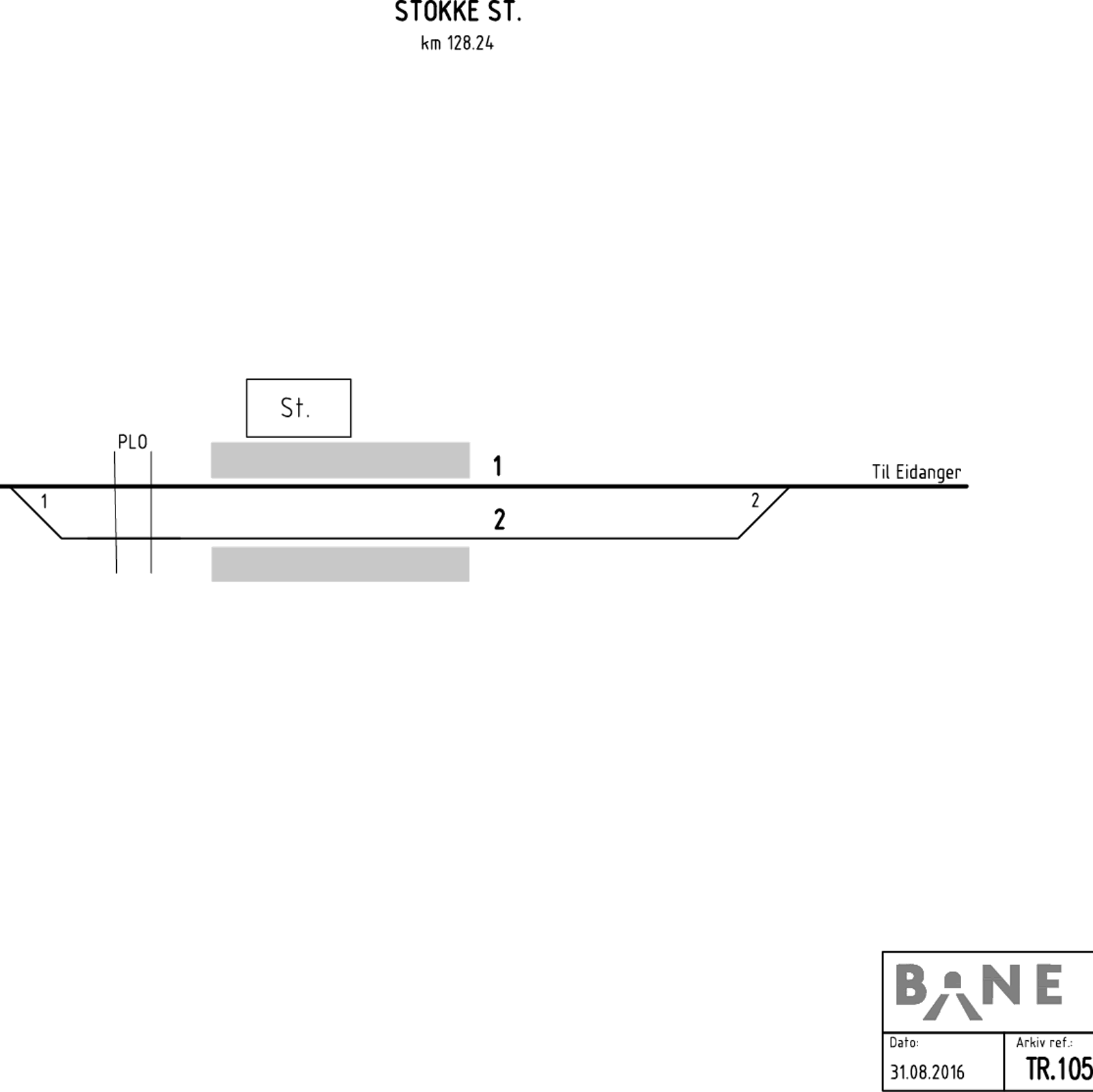 Track plan Stokke station