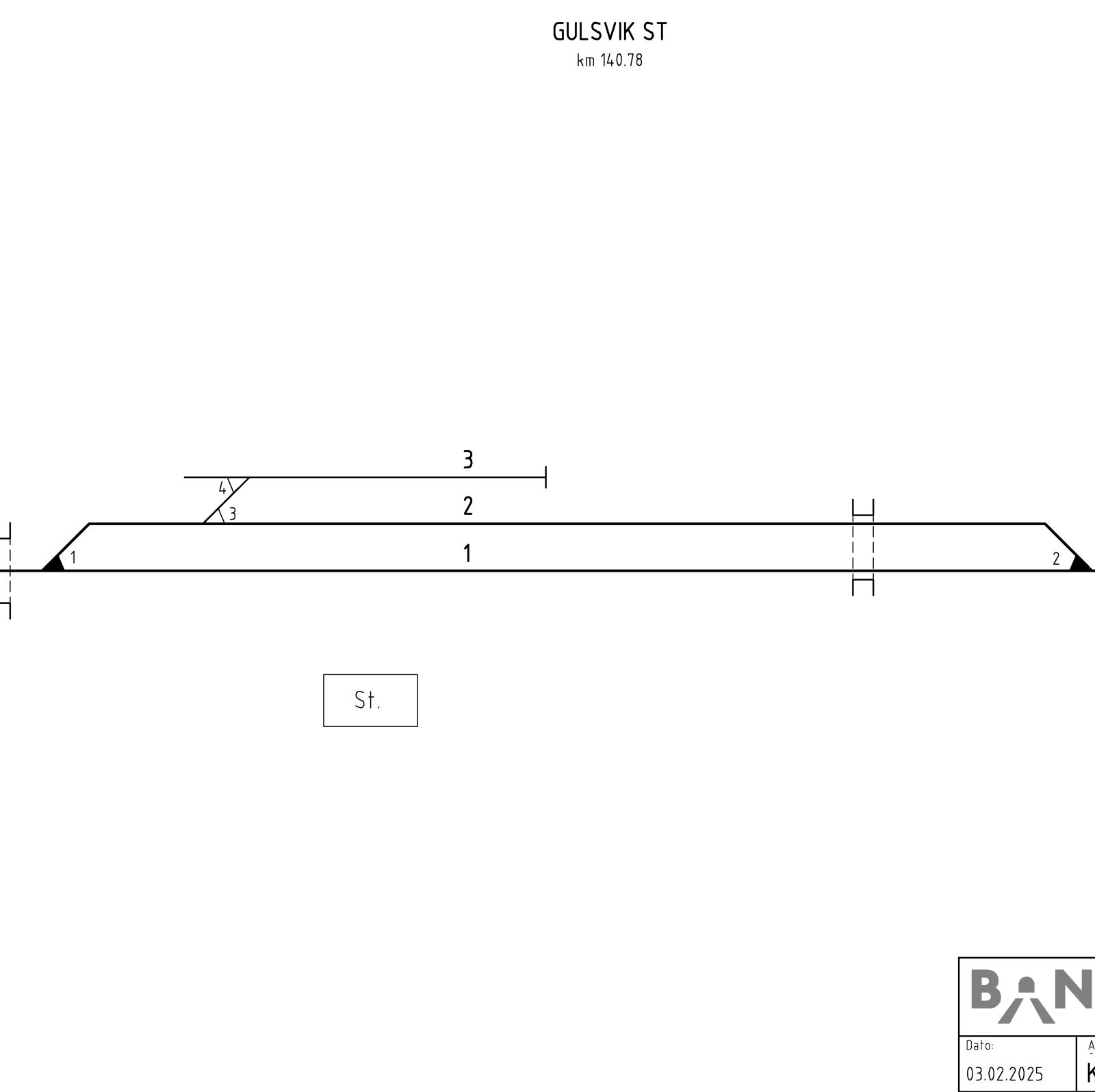 Track plan Gulvik station