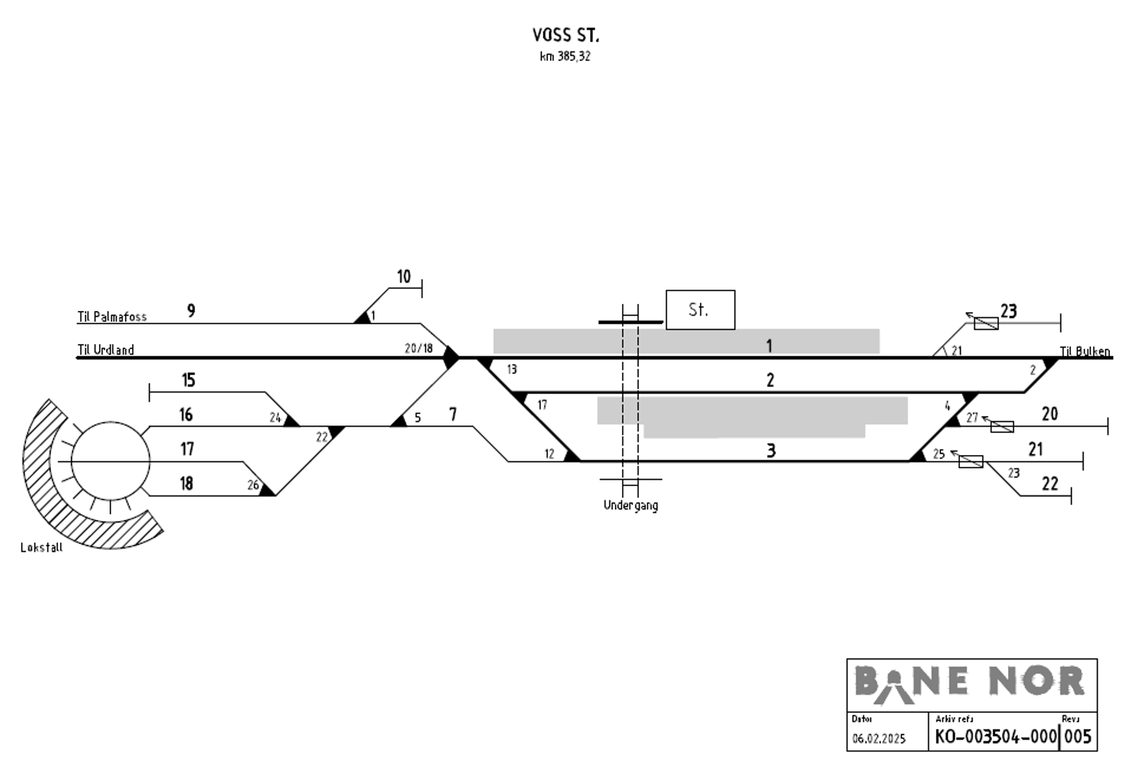 Track plan Voss station