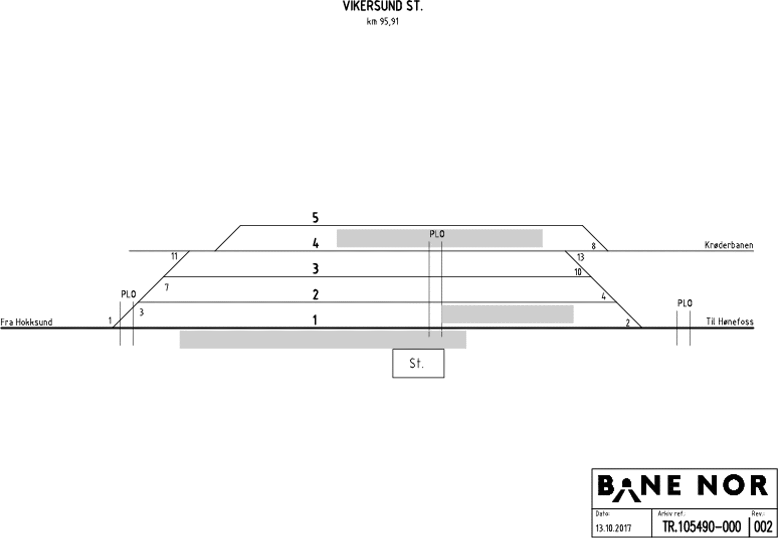 Sporplan Vikersund stasjon