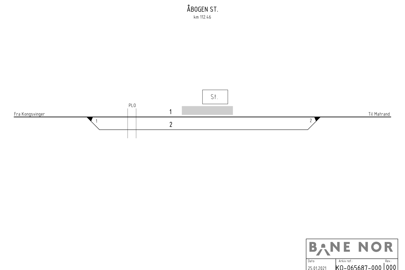 Track plan Åbogen station