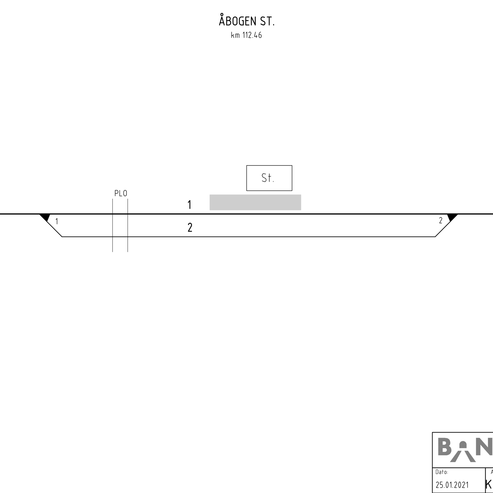 Track plan Åbogen station