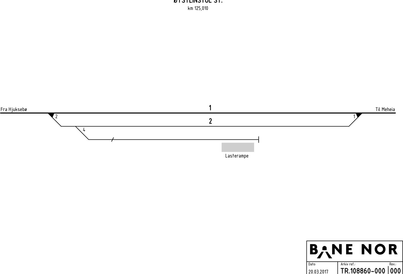 Track plan Øysteinstul station